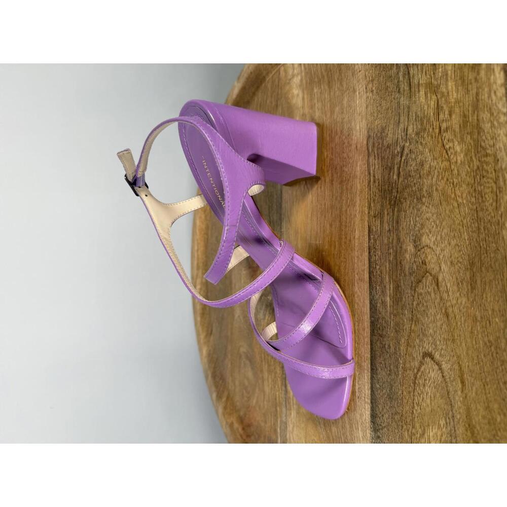 NWB INTENTIONALLY BLANK Leather Strappy Heeled Sandals Size 39 (US 8.5 - 9) - Picture 10 of 13